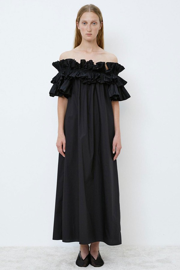 Ankle Length Off-The-Shoulder Dress