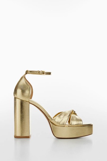 Metallic Heel Sandals 