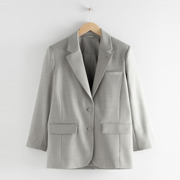 Oversized Wool Blend Tailored Blazer from & Other Stories