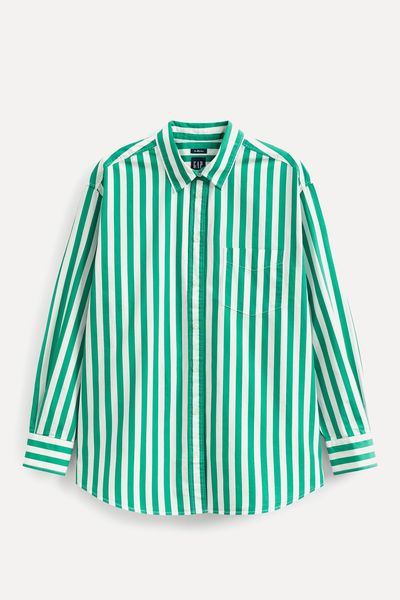 Organic Cotton Button-Back Oversized Shirt from GAP