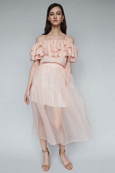 Long Organza-Style Skirt from Maje