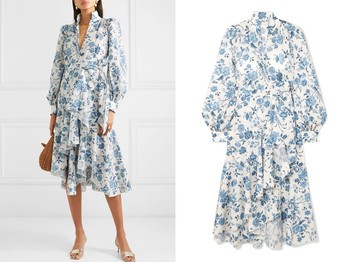 Floral-Print Cotton Wrap Dress from Anna Mason