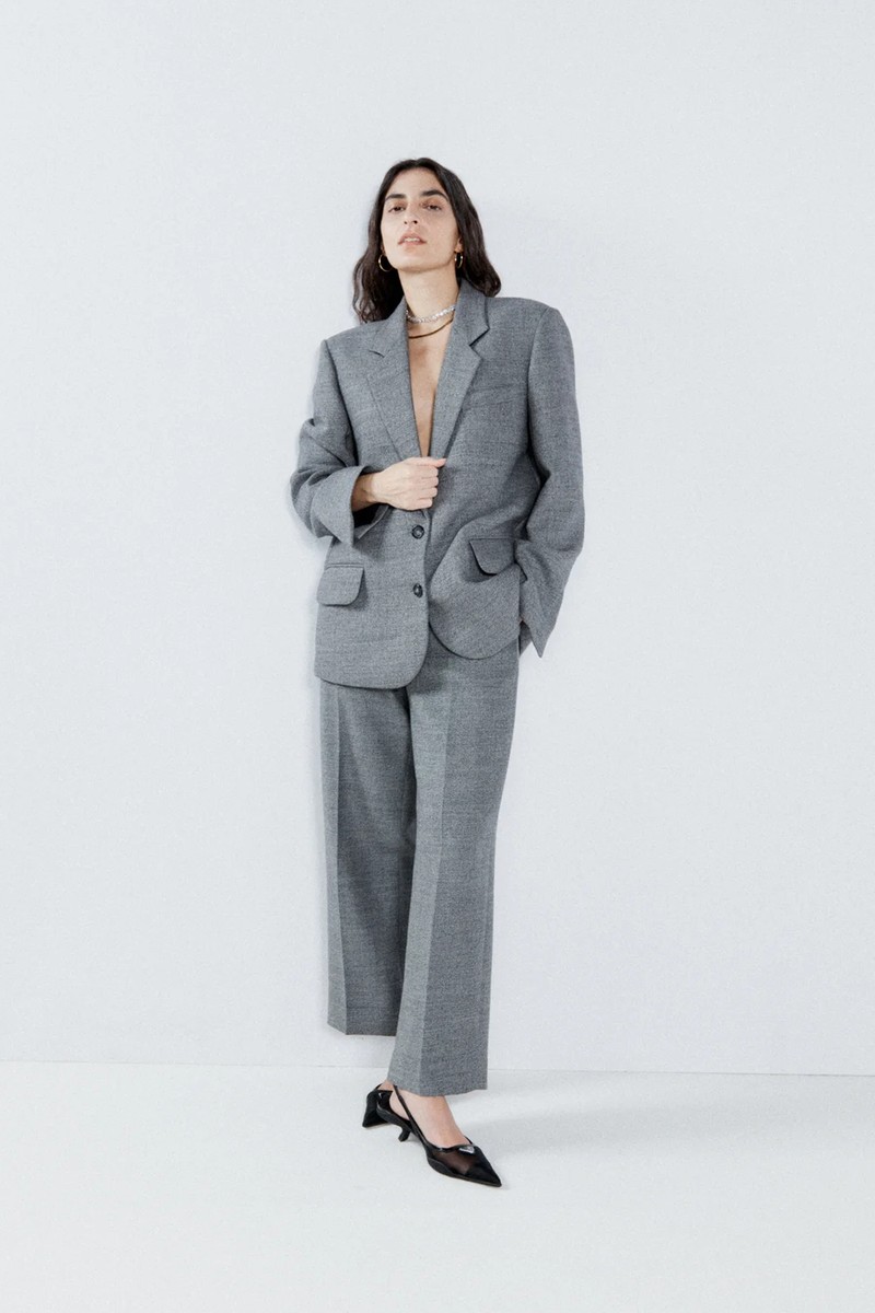 Flood-Crop Wool Tailored Trousers