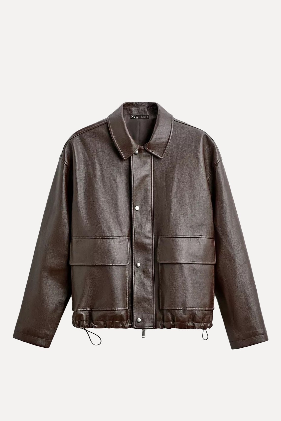 Leather Effect Jacket With Pockets from Zara