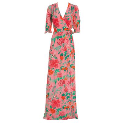 Oriental Floral Wrap Dress from Beulah