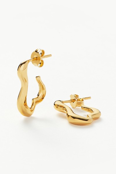 Squiggle Curve Medium Hoop Earrings from Missoma