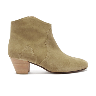 Dicker Suede Western Ankle Boots from Isabel Marant