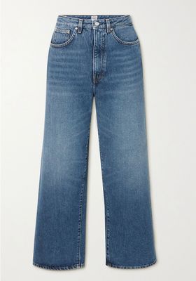 Cropped Organic High-Rise Wide-Leg Jeans from Totême