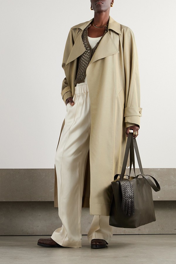 Astoria Cutout Tencel™ Lyocell-Blend Trench Coat from The Frankie Shop