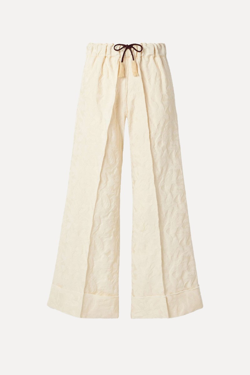 Pierrot Cotton-Blend Jacquard Pants from Thank You Have A Good Day