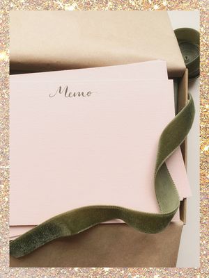 Personalised Note Cards In Olive, £40 | Memo Press