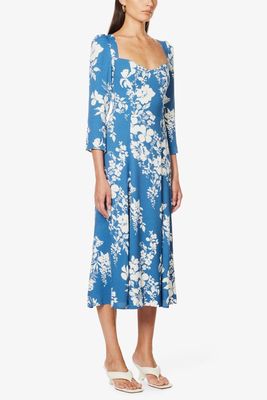 Mara Floral-Print Crepe Midi Dress from Reformation