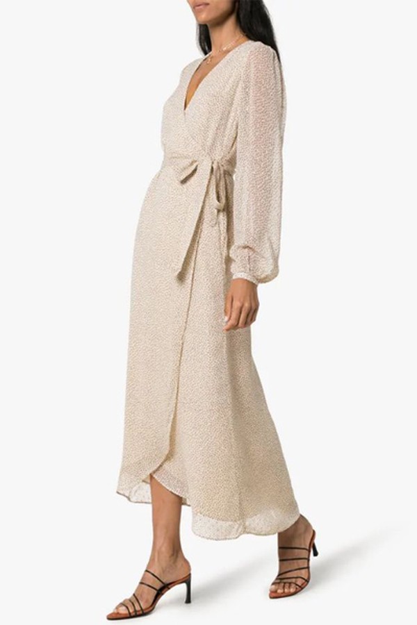 Wrap Polka-Dot Midi Dress from By TiMo