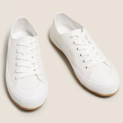 Lace Up Canvas Trainers