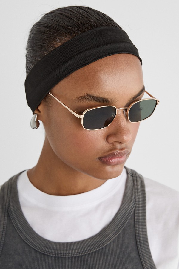 Rectangular Metal Sunglasses