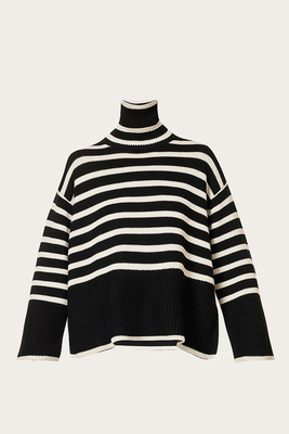 Striped Wool-Blend Turtleneck Sweater  from Toteme