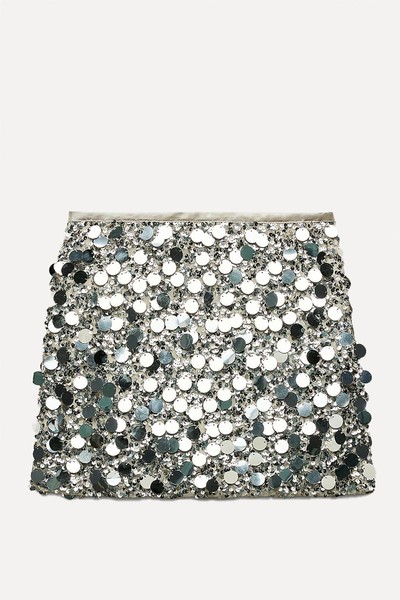 Sequinned Mini Skirt