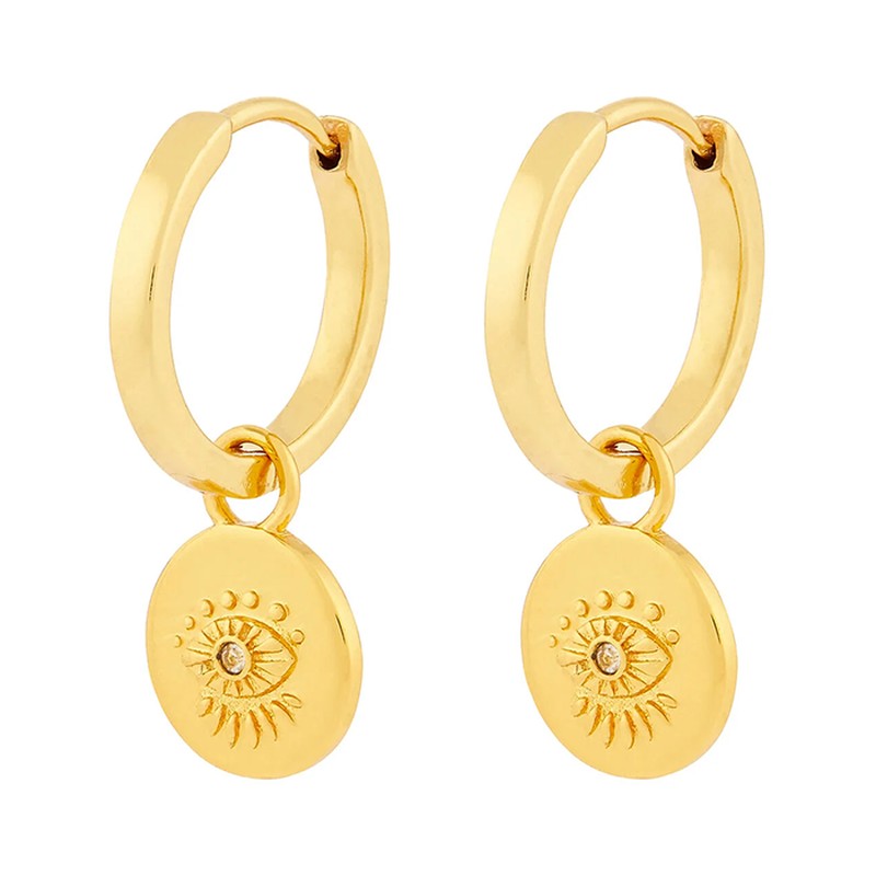 Gold-Plated Evil Eye Huggie Hoop Earrings from Accessorize