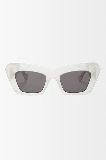 Anagram Logo Cat-Eye Acetate Sunglasses from Loewe Eyewear