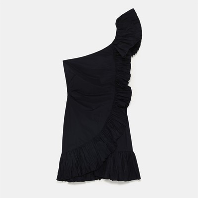 Dress with Gathered Ruffles from Zara 