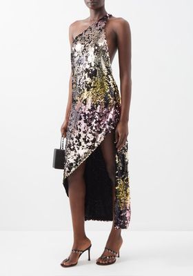 Off The Shoulder Sequinned Midi Dress from Halpern