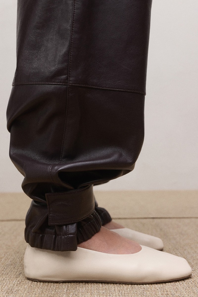 Leather Ballet Flats from Mango