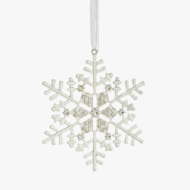 Impressionism Metal Snowflake Tree Decoration