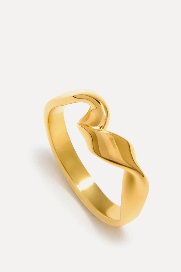 Gold Ripple Ring