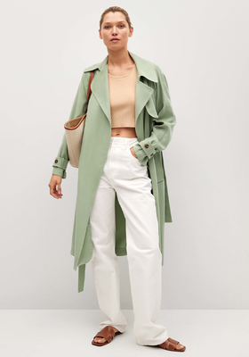 Long Flowy Trench from Mango