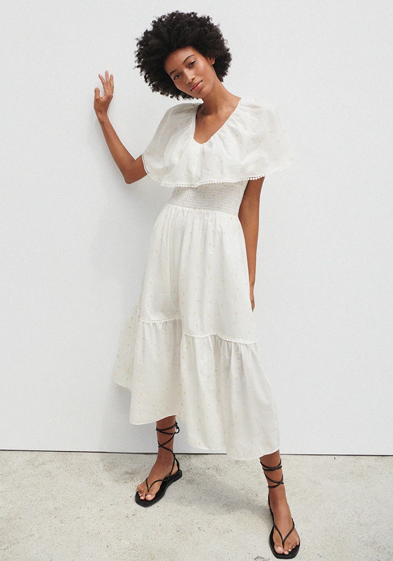 Plumetis Embroidered Dress from Zara
