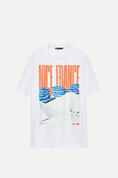 T-Shirt With Front Print from Zara