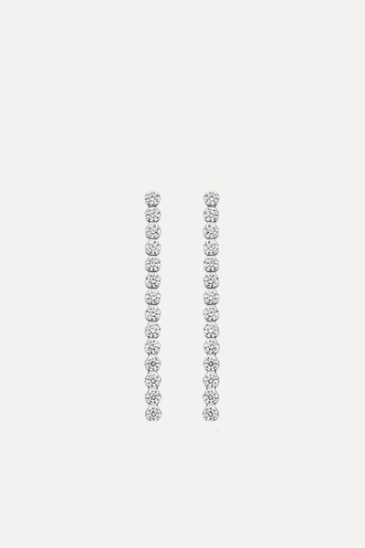 Silver Cubic Zirconia Drop Earrings from Beaverbrooks