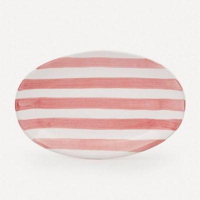 Striped Oval Platter from Popolo