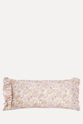 Cotton With Linen Floral Bolster Cushion from M&S