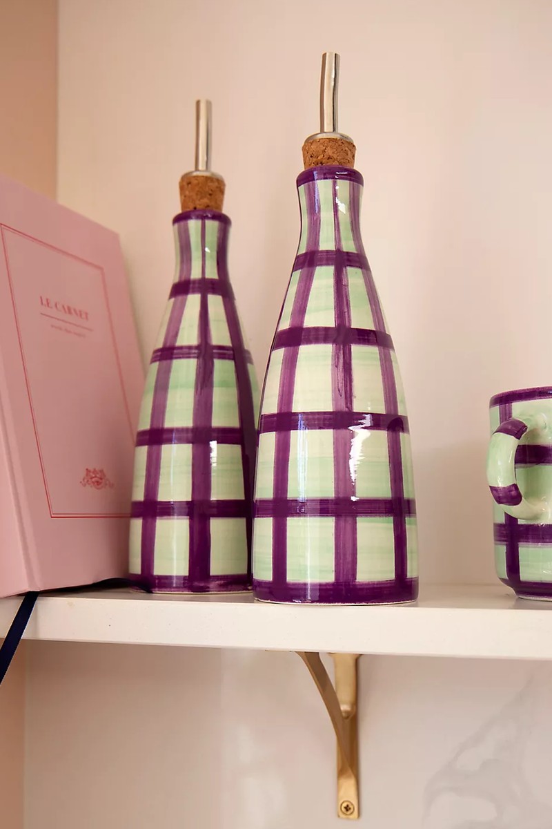 Ceramic Gingham Oil Dispenser from Vaisselle