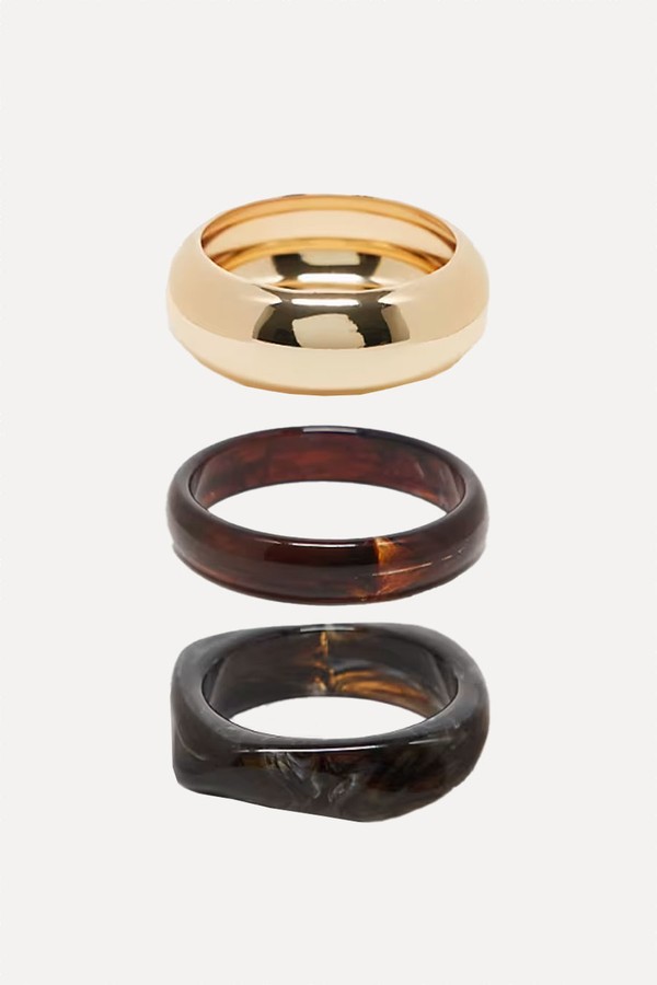 Set Of 3 Bangles With Resin & Metal Detail from ASOS DESIGN 