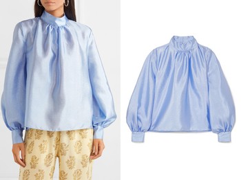 Eddy Hammered-Satin Blouse from Stine Goya