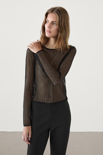 Cropped Openwork Sweater