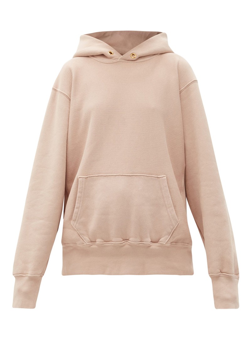 Brushed-Back Cotton Hooded Sweatshirt