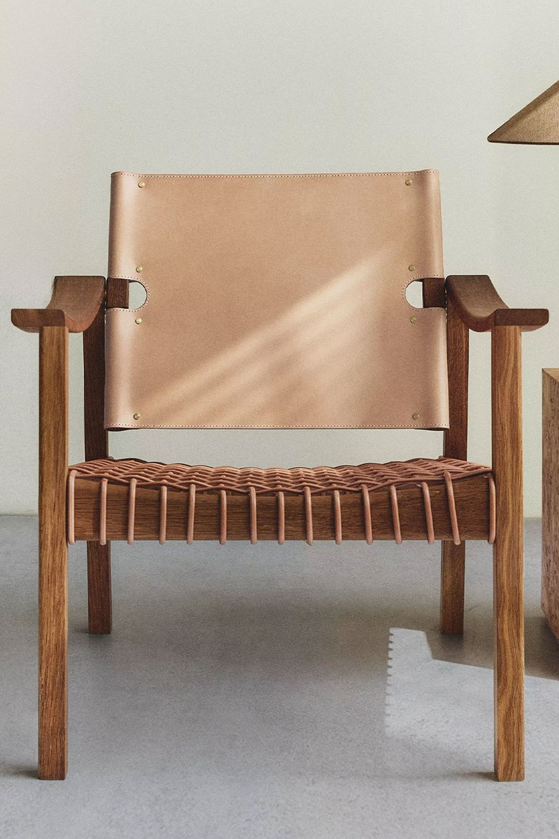 Oak Wood Leather Chair X Otzi