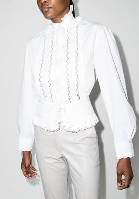Ruffled Broderie Anglaise Blouse from Paco Rabanne
