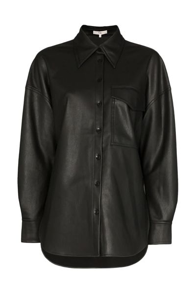 Faux Leather Shirt from Tibi