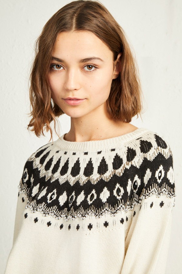 Vera Fairisle Embellished Jumper