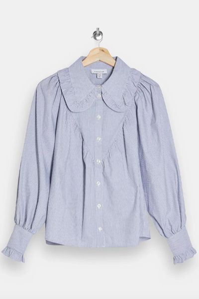 Star Collar Ruffle Blouse