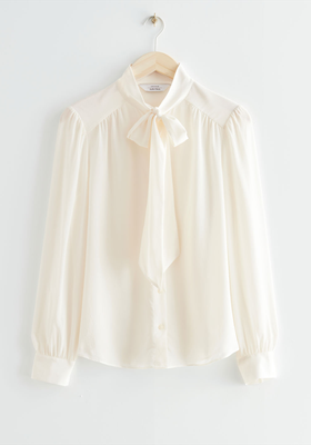 Neck Tie Silk Blouse