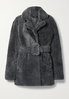 Clover Belted Shearling Coat from Joseph