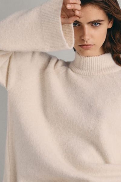 Cape Sweater with Back Pleat from Massimo Dutti