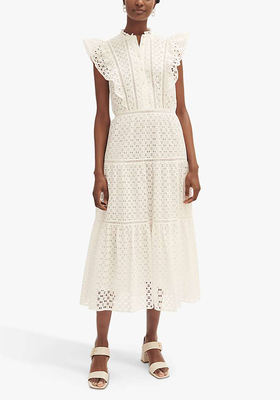 Tiered Broderie Anglaise Maxi Dress from Jigsaw