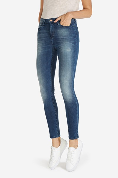 High Skinny Jeans In Vintage Blue