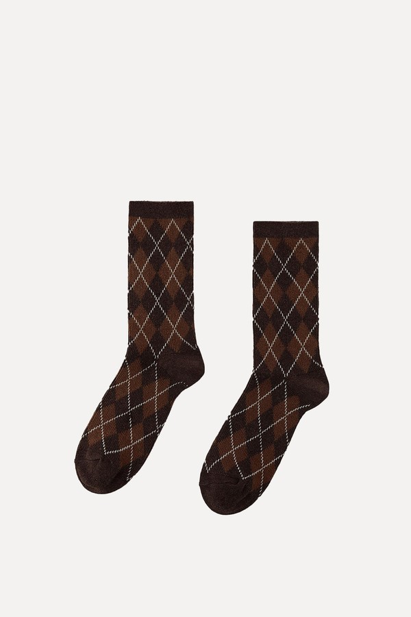 Diamond Cotton Socks from Zara